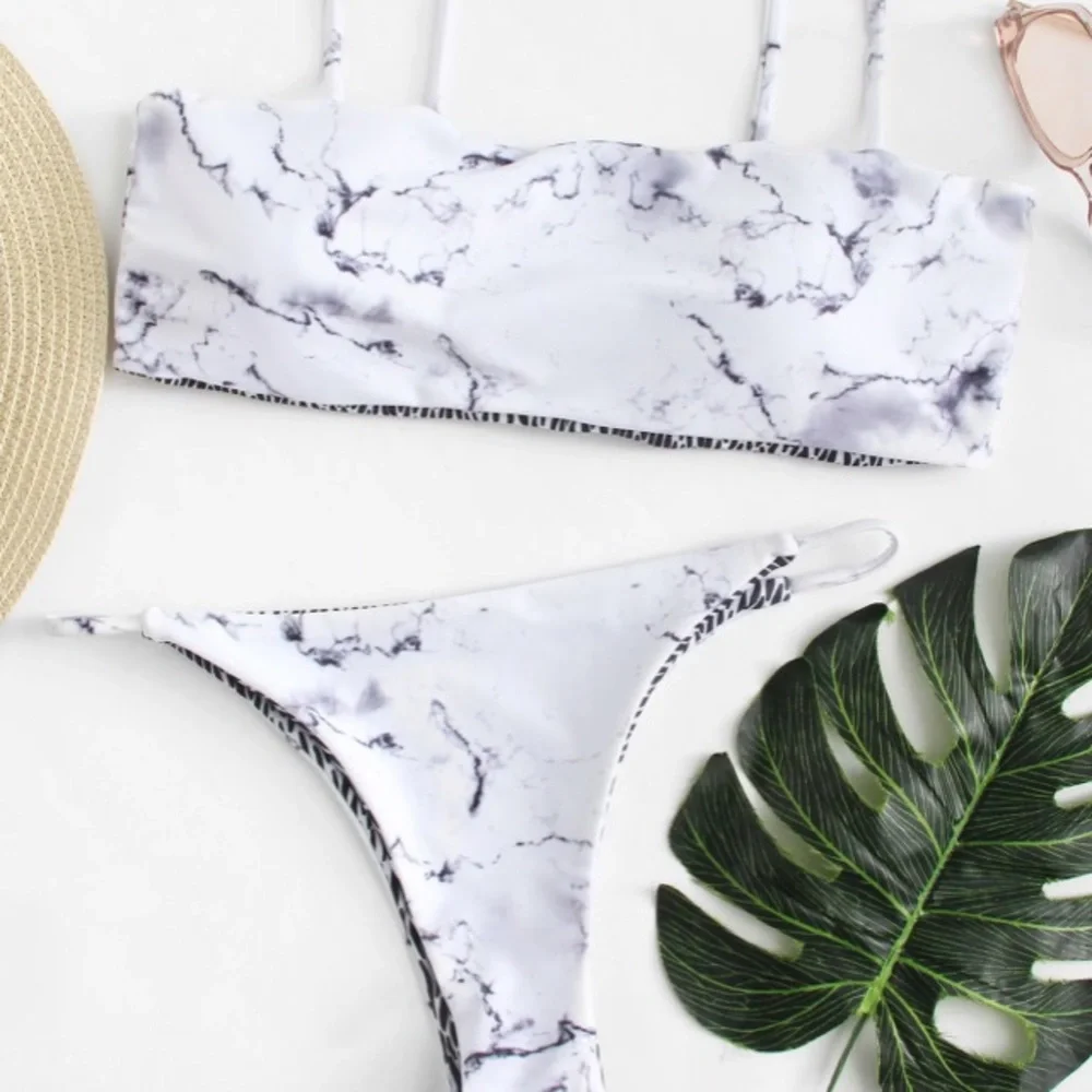 🎉Bottoms Marble Bikini! Mix & Match!